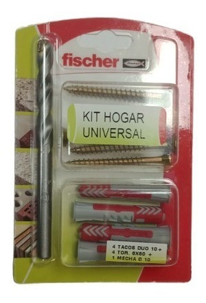 Kit De Tarugos Duopower 10 +tornillos 6x60 +mecha 10 Fischer 1