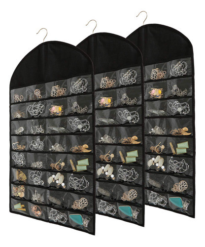 32 Bolsillo Armario Colgar Joyas Organizador Collar Porta Pa 0