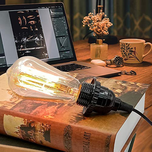 Kit De Luz Colgante De Enchufe Vintage, Accesorio De Ilumina 1