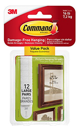 Tiras Para Colgar Cuadros, Sin Herramientas ,12 Pares 0