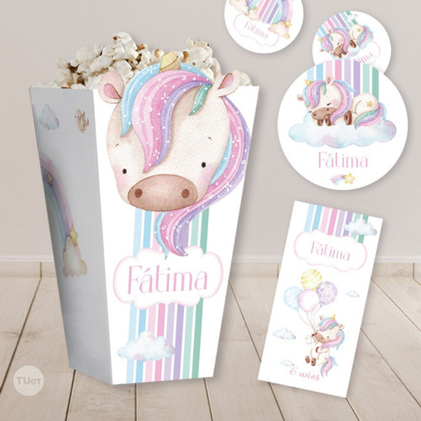 Kit Imprimible Unicornio - Candy Bar Tukit 1 Kit Imprimible Unicornio - Candy Bar Tukit 1