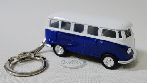 Chaveiro - Miniatura Kombi - Azul/branco 0