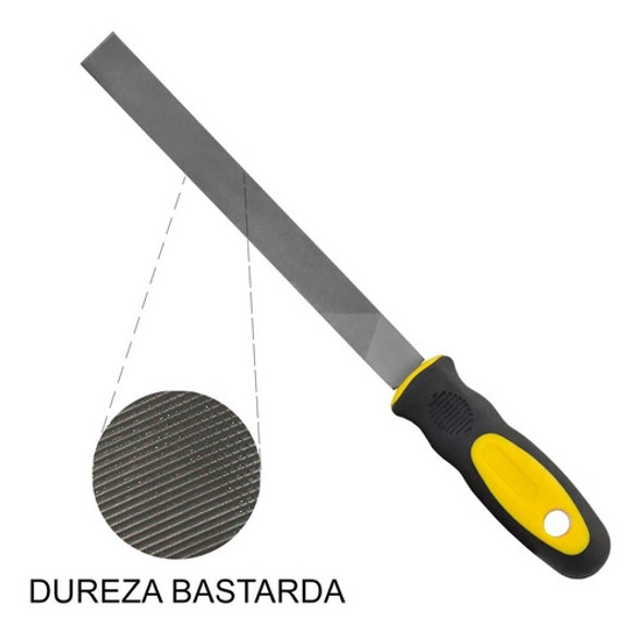 Lima Plana Paralela Bastarda 250 Mm Con Mango Crossmaster 1