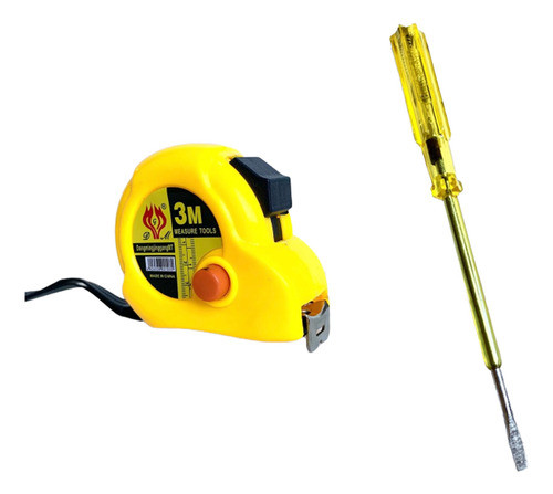 Kit Destornillador Buscapolo Eco Grande+cinta Metrica 3mts 0