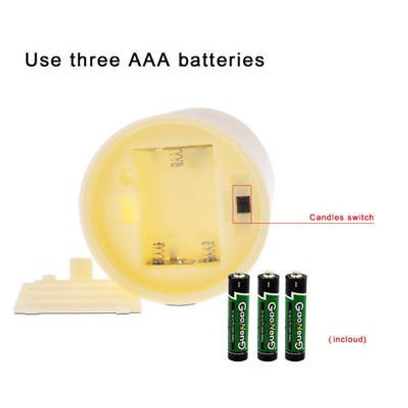 3 Piezas Led Sin Llama Velas 4  5  6  Pilar 12 Cambia De Col 1