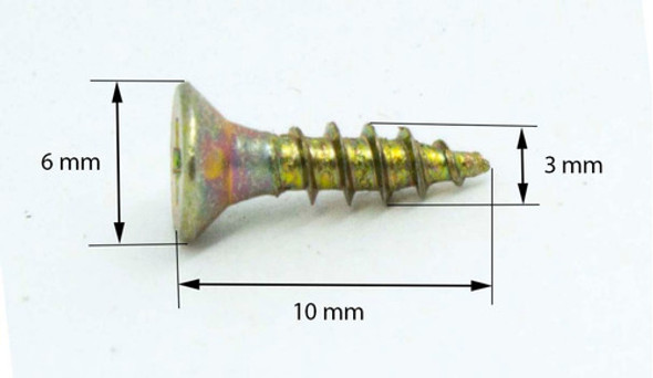 Tornillo Fix 3x10 Dorado (zincado Amarillo) X 1000u 1 Tornillo Fix 3x10 Dorado (zincado Amarillo) X 1000u 1