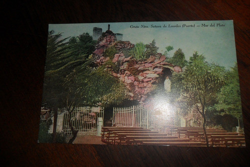 Gruta Ntra Sra Lourdes Puerto Mar Del Plata  Tarjeta Postal 0