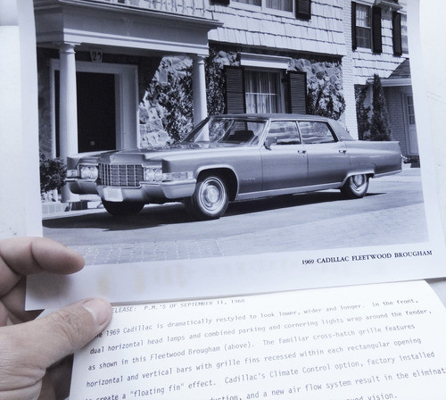 Foto Antigua 1969 Cadillac Fleetwood Brougha No Folleto Auto 0