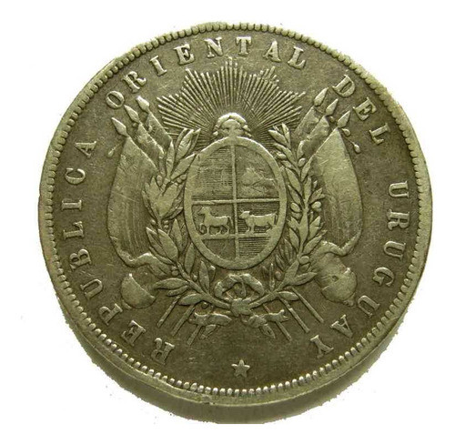 Un Peso Antiguo 1877 Grande De Plata Muy Bien Vea Las Fotos. 1