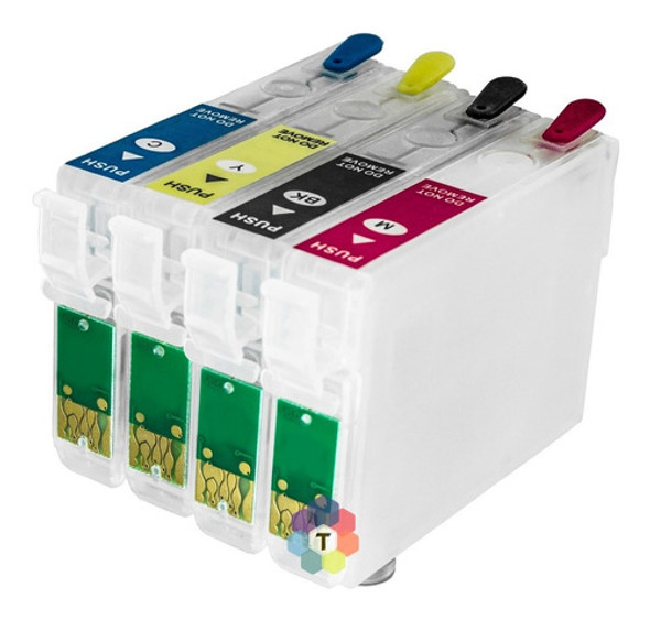 Cartucho Recarregável Para Epson Tx115 Tx105 T24 T23 0