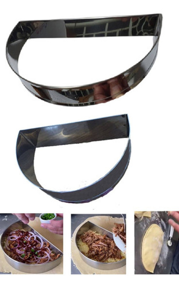 2 Aros Inox Pizza Frita Modelador Calzone Fogazza 12 & 30cm 0