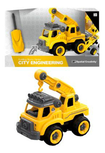 Grua Con Sonido Para Armar Diy Amarillo En Caja - Ik0061 0