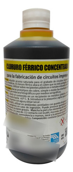 Cloruro Ferrico Concetrado 500cc Placas Elec 1° Delta 0