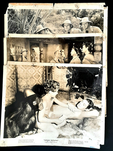 Antiguas Fotos Cine Triunfo De Tarzan Lobby Card - Germanes 0