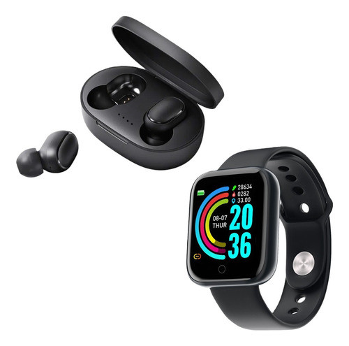 Combo Auricular Y Reloj Smartwatch Ios Android 0