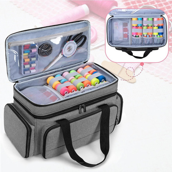 Bolso De Costura Grande Con 5 Divisores Desmontables, Gris 1 Bolso De Costura Grande Con 5 Divisores Desmontables, Gris 1
