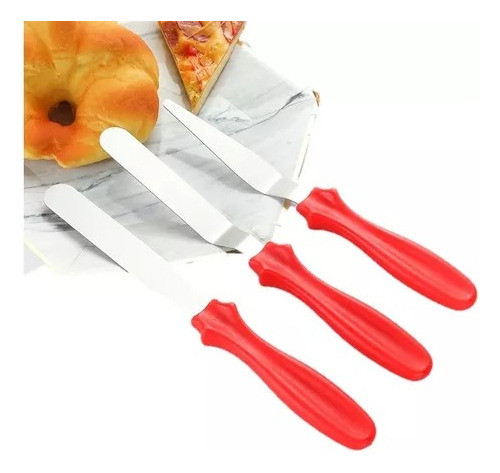 Set X3 Espátula Acero Repostería Alisador 0