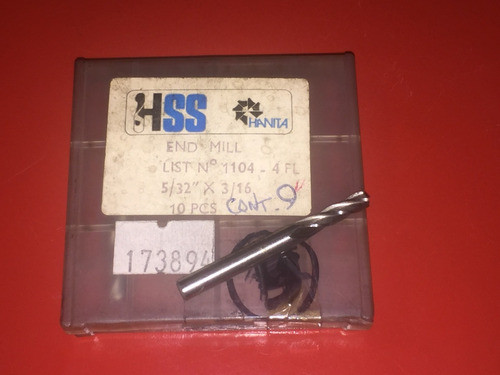 Fresa Frontal 4 Cortes Pg De 2- 5/32 0