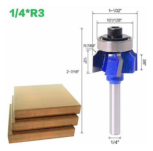 Fresa Router Mecha Eje 1/4 R3 Refiladora Industrial 1