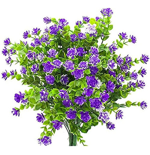 ~?btsy 8 Paquetes De Flores Artificiales De Lavanda Para Ext 0