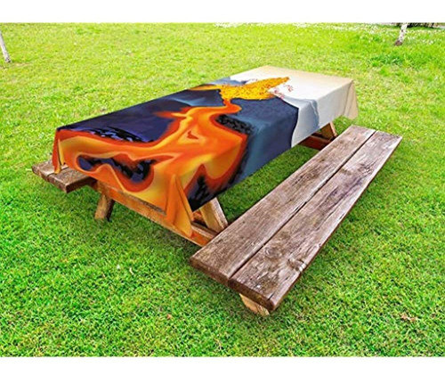 Almohada Al Aire Libre Del Volcan Almorzable Vibrante Exhib 0