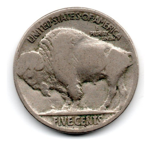 Usa Moneda 5 Cents Bufalo Indio Año 1936 Km#134 1