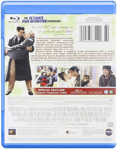 Blu-ray One Fine Day / Un Dia Muy Especial 1