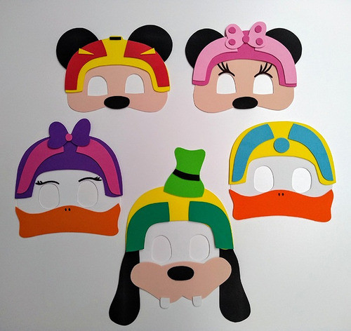 X10 Antifaces De Goma Eva Sorpresitas Mickey Minnie Mouse 1