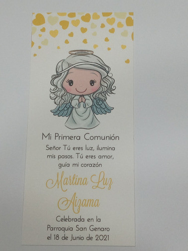 Estampita Tarjeta Primera Comunión Bautismo X 25u. Sin Llav. 0