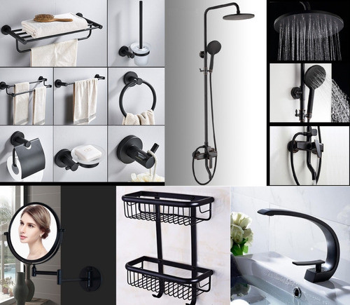 Juego De Baño Griferia Negro O Bronce  Encargue 2 Años Grta 1