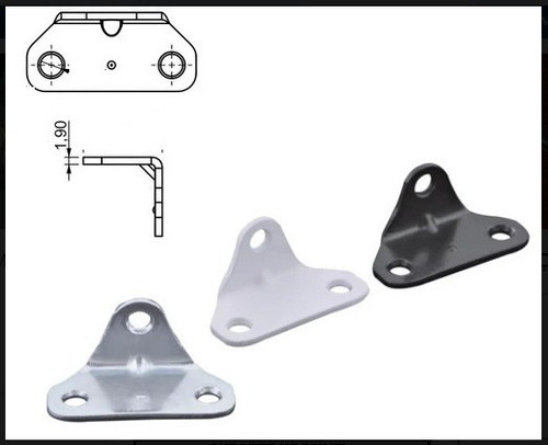 Cantoneira 722 Fixação Zincada Para Moveis 03 Furos 04 Pçs 1