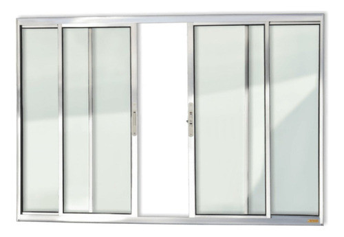 Janela De Aluminio De Correr 100x100cm 4 Folhas Com Vidro 0