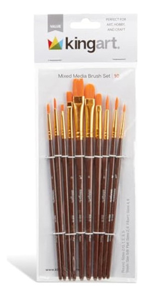 Kingart 250-10 Juego De Pinceles Acrílicos Para Arte Artísti 0 Kingart 250-10 Juego De Pinceles Acrílicos Para Arte Artísti 0
