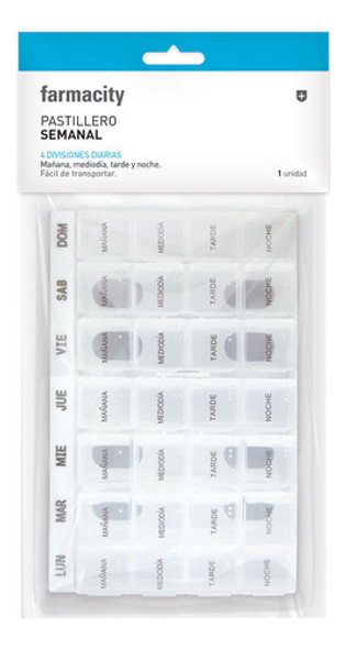 Pastillero Farmacity Semanal 4 Divisiones 0