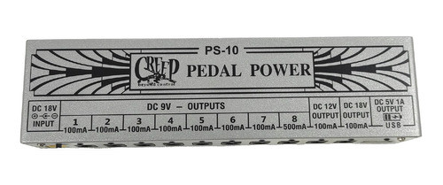Fuente Pedal 10 Salidas 8 9v / 1 12v / 1 18v Creep Ps-10 Cuo 0