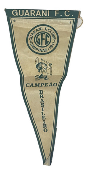 Antiguo Banderín Guarani Fútbol Club Brasil Tela Cbdj 0