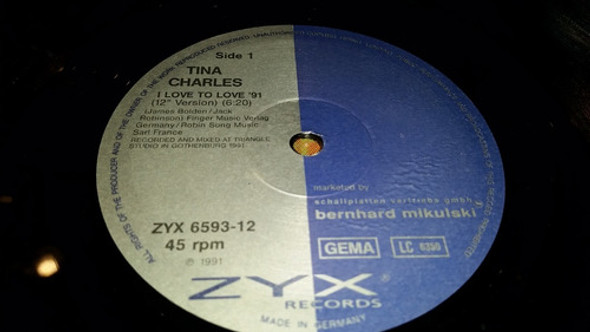 Tina Charles I Love To Love 91 Vinilo Maxi Germany Zyx 1