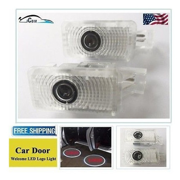 2x Led Car Door Logo Laser Shadow Bienvenido Proyector Luces 1