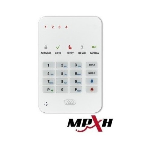 Mini Panel Teclado Led X28 Central Alarma 4 Zonas  T4m-mpxh 0