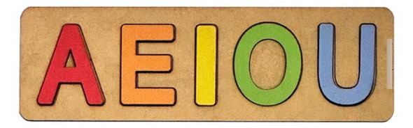 Brinquedo Didático Em Mdf - Conjunto De Vogais 0 Brinquedo Didático Em Mdf - Conjunto De Vogais 0