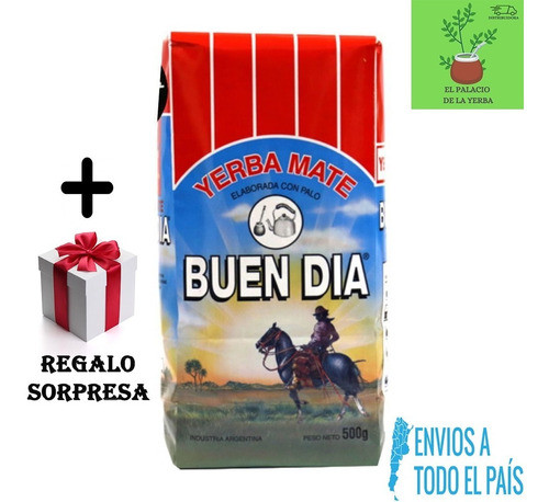 Yerba Mate Buen Día X 12u De 500gr. + Regalo Sorpresa 0