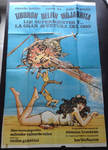 Afiche De Cine Los Superagentes Tiburon Delfin Mojarrita 0