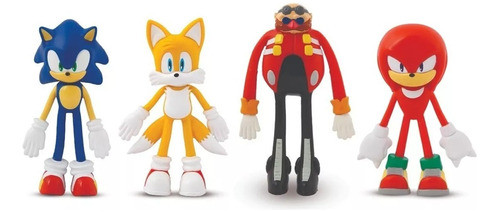 Muñecos Moldeables Sonic Y Amigos  Flexible 12cm Original 0