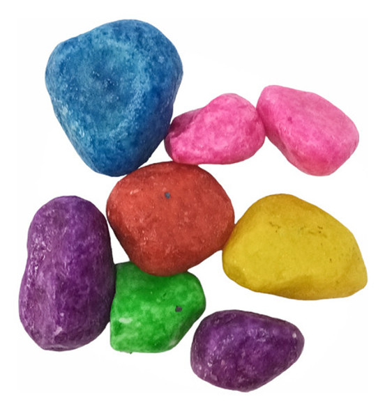 4kg Pedra Colorida Jardim Aquário Artesanato Decoração 0