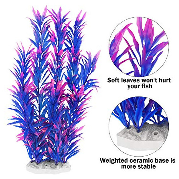 Paquete De 10 Plantas De Acuario Artificiales 1