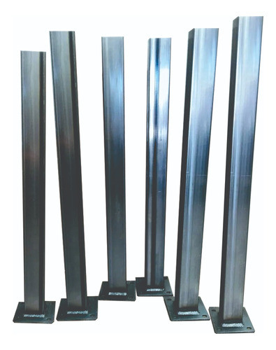 Columnas 10x10 Cm 200 Cm De Alto Con Antioxido Tapa Y Placa 0