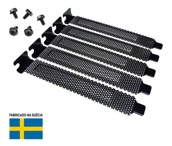 Kit 6 Espelho Tampa Para Slot Pci Gabinete Pc + Parafuso 1