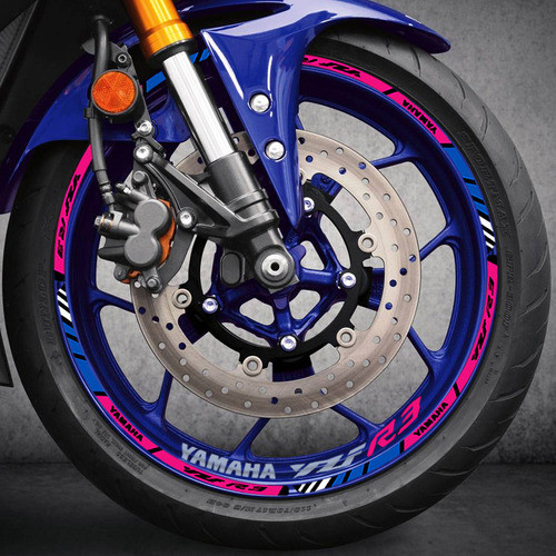 Adesivo Refletivo Roda Yamaha Yzf R3 Friso Rosa - Genérico 1