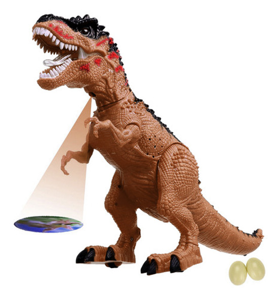 Dinossauro De Brinquedo Anda Emite Luz E Som Bota Ovos 0