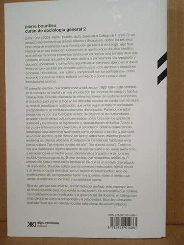 Curso De Sociología General 2 - Bourdieu - Excelente Estado! 1